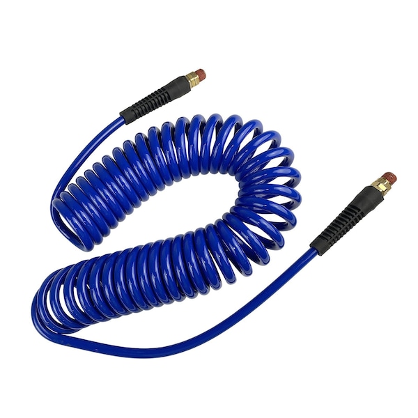 Primefit Polyurethane Recoil Air Hose 1/4-in. x 15Ft with Field Repairable Swivel Ends PUR14015P - main
